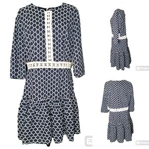 NWT Alexia Admor Embroidered Floral Crochet Eyelet Detail Dress Size 14